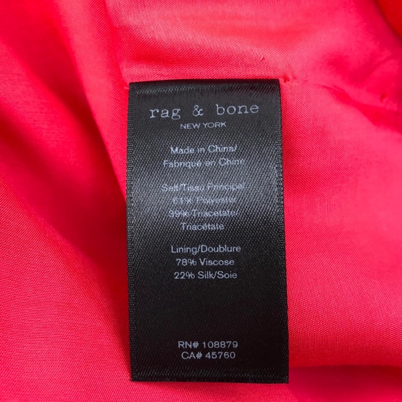 Rag & Bone Denton Dress, Hot Pink, NWT Size 8 - Picture 8 of 8